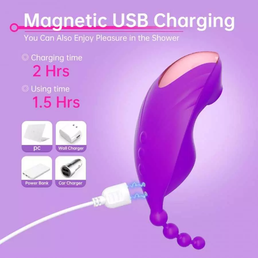 Wearable Vibrator Sex Toys - Rose Sex Toy G Spot Clitoral Stimulatior Butterfly Vibrators with 10 Vibration Modes, Invisible Vib