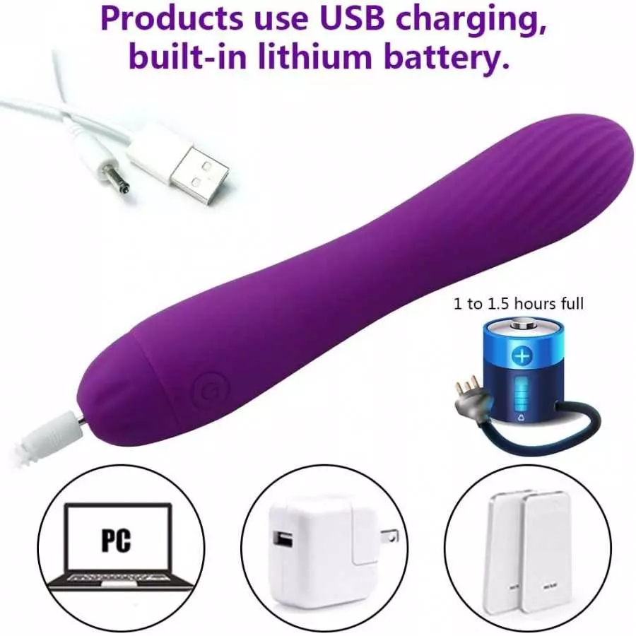 ERUN G Spot Vibrator - Waterproof Dildo Clit Stimulator with 7 Vibration Modes, Clitoral Vibrator Softer and Flexible Sex Toy fo