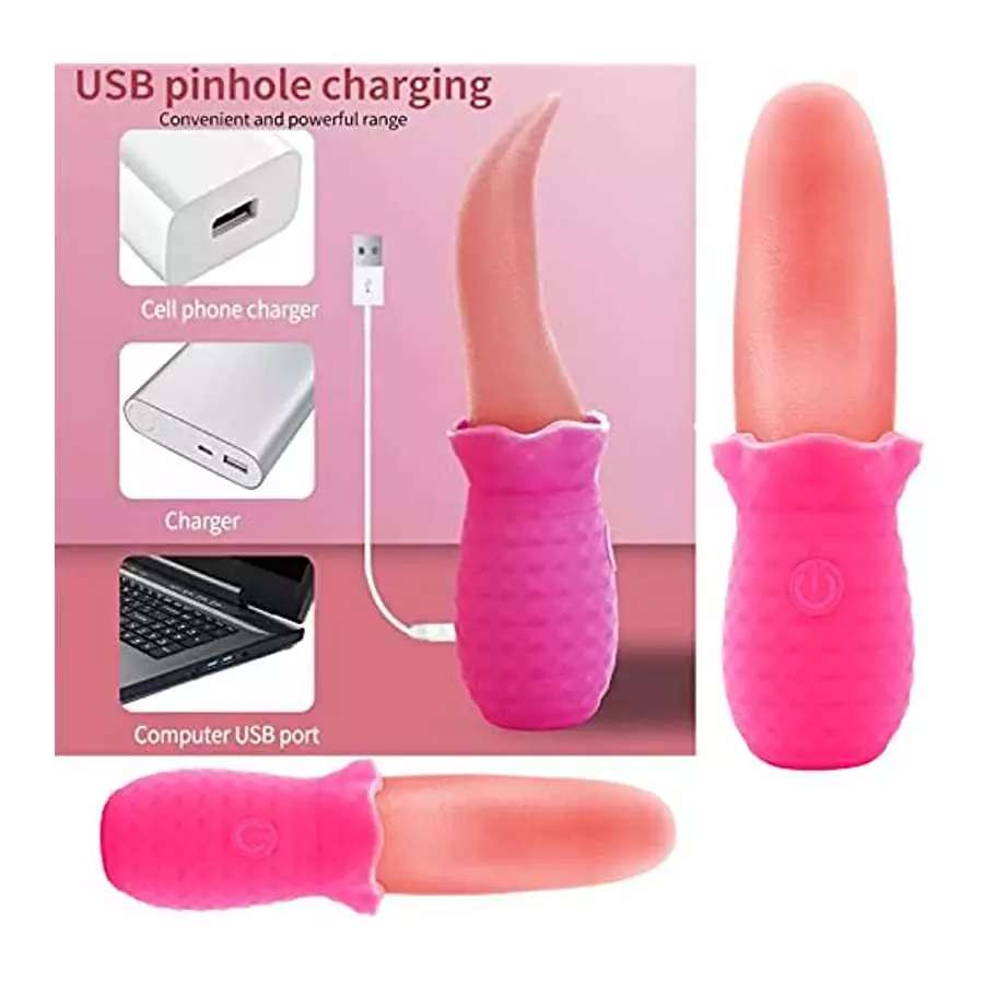 Rose Toys/Woman Sex, Stimulator for Women, Clitoral G Spot Tongue Licking Vibrator Nipples Massager Vaginal Breast Anal Sex Toys