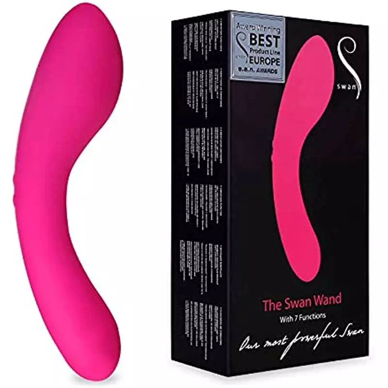 The Swan Wand Powerful Vibrator, Quiet Silicone Massager, Waterproof and Rechargeable Clitoral Stimulator, Multi-Function, Multi