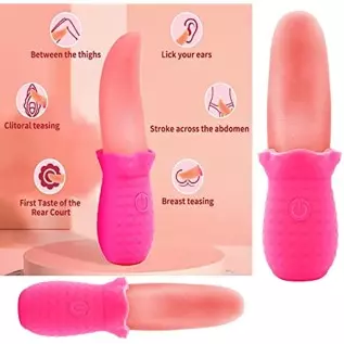 Rose Toys/Woman Sex, Stimulator for Women, Clitoral G Spot Tongue Licking Vibrator Nipples Massager Vaginal Breast Anal Sex Toys