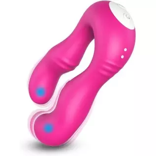 Couple Vibrator, 9 Vibration Modes to Stimulate Female Vaginal Clitoral and Nipples, Waterproof & Rechargeable, AdultSex Toy for