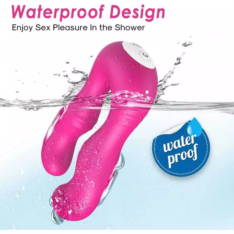 Couple Vibrator, 9 Vibration Modes to Stimulate Female Vaginal Clitoral and Nipples, Waterproof & Rechargeable, AdultSex Toy for