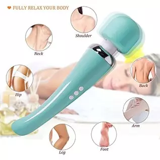 Cordless Wand Massager - Therapeutic Personal Massager - 8 Speeds 20 Vibrating Patterns - USB Rechargeable - Handheld Cordless a Cordless Wand Massager - Therapeutic Personal Massager - 8 Speeds 20 Vibrating Patterns - USB Rechargeable - Handheld Cordless a