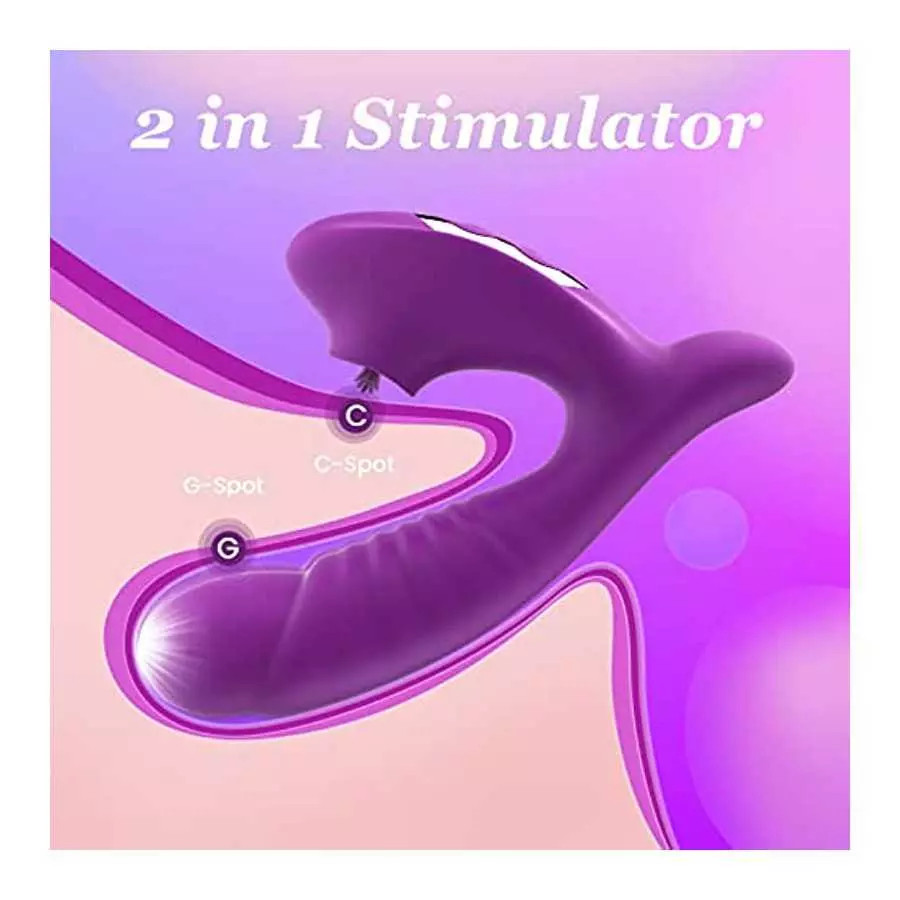 Vibrating Dildo Massager for Adults Pleasure, Thrusting Vibrator Adult Sex Toys, Powerful Clit Licker Vibrator Stimulator with 5
