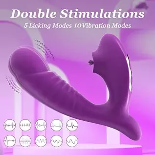 Vibrating Dildo Massager for Adults Pleasure, Thrusting Vibrator Adult Sex Toys, Powerful Clit Licker Vibrator Stimulator with 5 Vibrating Dildo Massager for Adults Pleasure, Thrusting Vibrator Adult Sex Toys, Powerful Clit Licker Vibrator Stimulator with 5