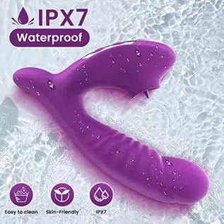 Vibrating Dildo Massager for Adults Pleasure, Thrusting Vibrator Adult Sex Toys, Powerful Clit Licker Vibrator Stimulator with 5 Vibrating Dildo Massager for Adults Pleasure, Thrusting Vibrator Adult Sex Toys, Powerful Clit Licker Vibrator Stimulator with 5