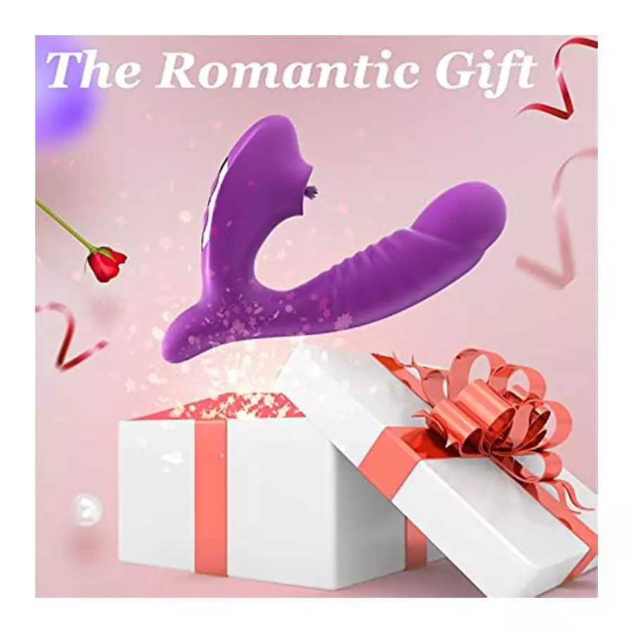 Vibrating Dildo Massager for Adults Pleasure, Thrusting Vibrator Adult Sex Toys, Powerful Clit Licker Vibrator Stimulator with 5