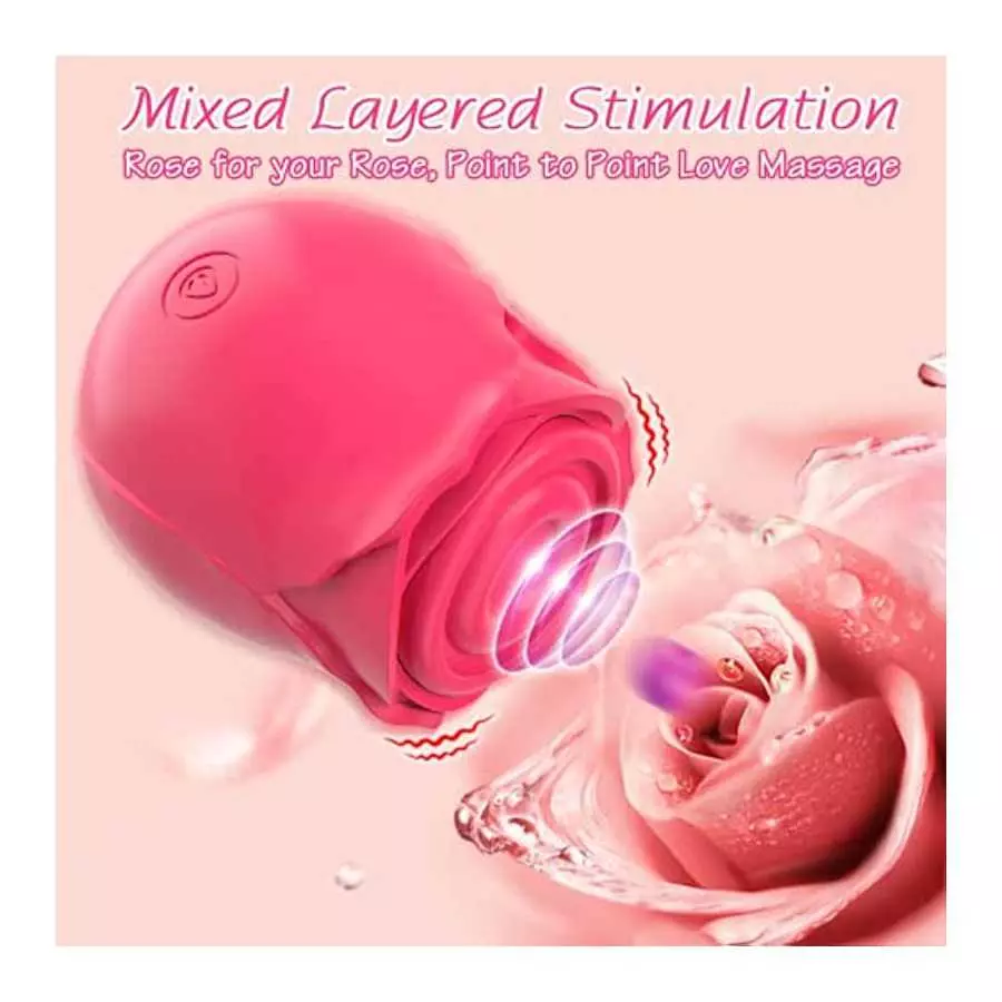 Rose Toy, Rose Sex Stimulator for Women, MHYNNR Pulsating Rose Sex Toy Vibrator, Rose Vibrations for Woman Pleasure with 7 Vibra