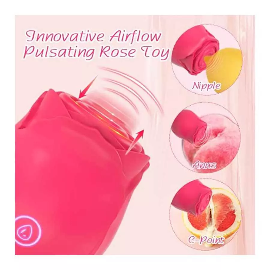 Rose Toy, Rose Sex Stimulator for Women, MHYNNR Pulsating Rose Sex Toy Vibrator, Rose Vibrations for Woman Pleasure with 7 Vibra