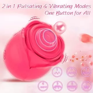 Rose Toy, Rose Sex Stimulator for Women, MHYNNR Pulsating Rose Sex Toy Vibrator, Rose Vibrations for Woman Pleasure with 7 Vibra