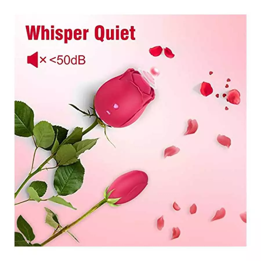 Rose Vibrator Toy for Women, Rose Clitoral Toy G-spot Vibrator Toy, 2 in 1 Clitoral Stimulator with 10 Modes Sex Toy, Nipple Sti