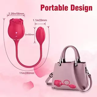 Rose Vibrator Toy for Women, Rose Clitoral Toy G-spot Vibrator Toy, 2 in 1 Clitoral Stimulator with 10 Modes Sex Toy, Nipple Sti Rose Vibrator Toy for Women, Rose Clitoral Toy G-spot Vibrator Toy, 2 in 1 Clitoral Stimulator with 10 Modes Sex Toy, Nipple Sti