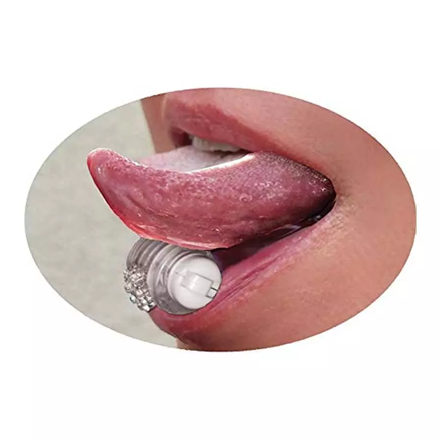 Hott Products Wet Dreams Tongue Star Pleasure Vibe with 10ml Liquor Lube Pillow, Clear/Red, 2 Ounce