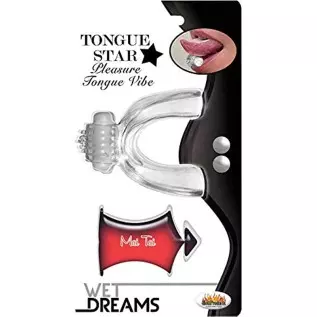 Hott Products Wet Dreams Tongue Star Pleasure Vibe with 10ml Liquor Lube Pillow, Clear/Red, 2 Ounce Hott Products Wet Dreams Tongue Star Pleasure Vibe with 10ml Liquor Lube Pillow, Clear/Red, 2 Ounce