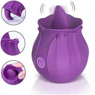 Rose Sex Stimulator for Women Pleasure, Rose Sex Toy for Woman with 10 Vibrating Modes, G spot Vibrator Clitoral Nipple Stimulat