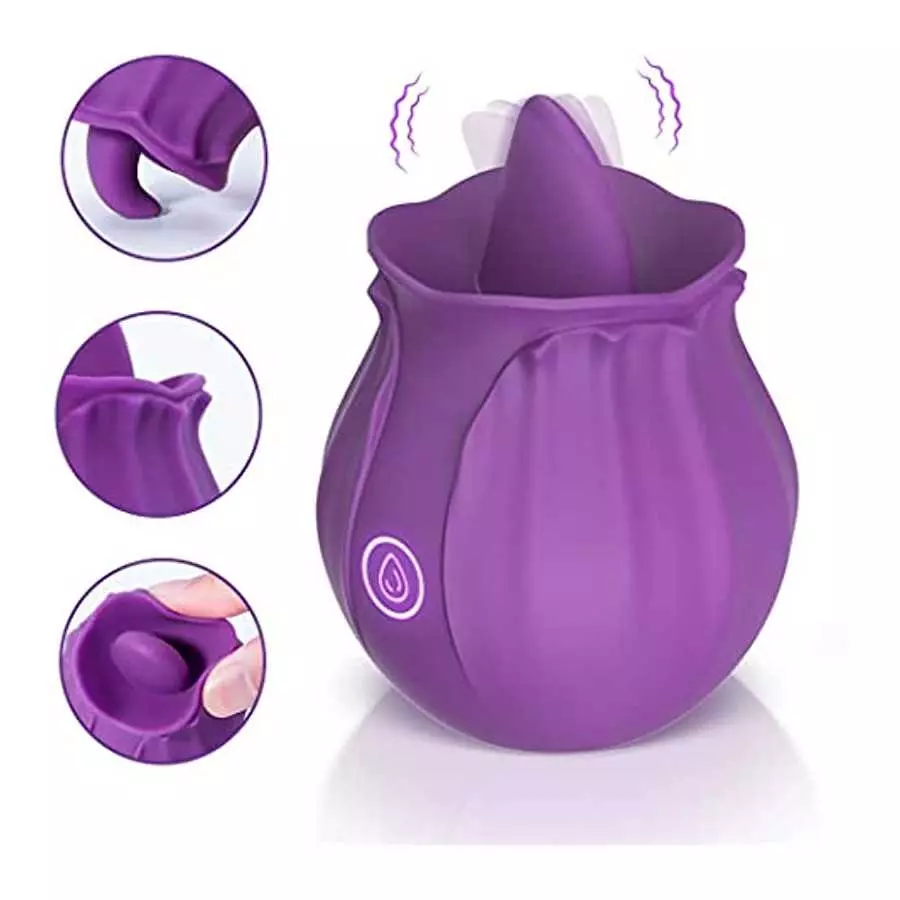 Rose Sex Stimulator for Women Pleasure, Rose Sex Toy for Woman with 10 Vibrating Modes, G spot Vibrator Clitoral Nipple Stimulat