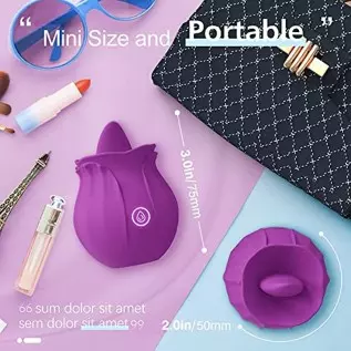 Rose Sex Stimulator for Women Pleasure, Rose Sex Toy for Woman with 10 Vibrating Modes, G spot Vibrator Clitoral Nipple Stimulat