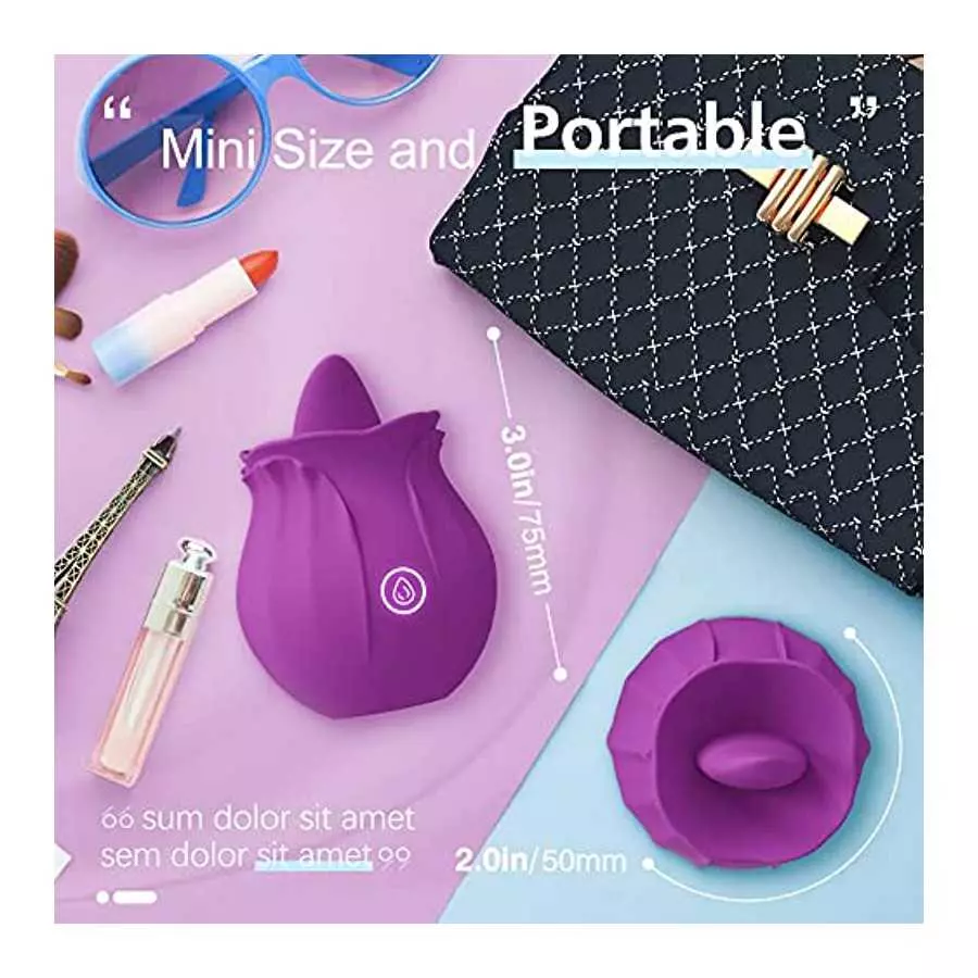 Rose Sex Stimulator for Women Pleasure, Rose Sex Toy for Woman with 10 Vibrating Modes, G spot Vibrator Clitoral Nipple Stimulat