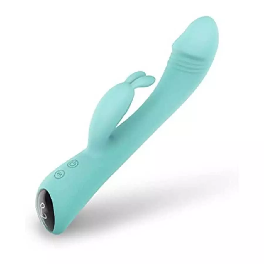 Rabbit Vibrator Dildos for G Spot Clit Stimulation, Dual Stimulator with 9 Vibration Modes, Rechargeable Waterproof, Soft Skin-F Rabbit Vibrator Dildos for G Spot Clit Stimulation, Dual Stimulator with 9 Vibration Modes, Rechargeable Waterproof, Soft Skin-F