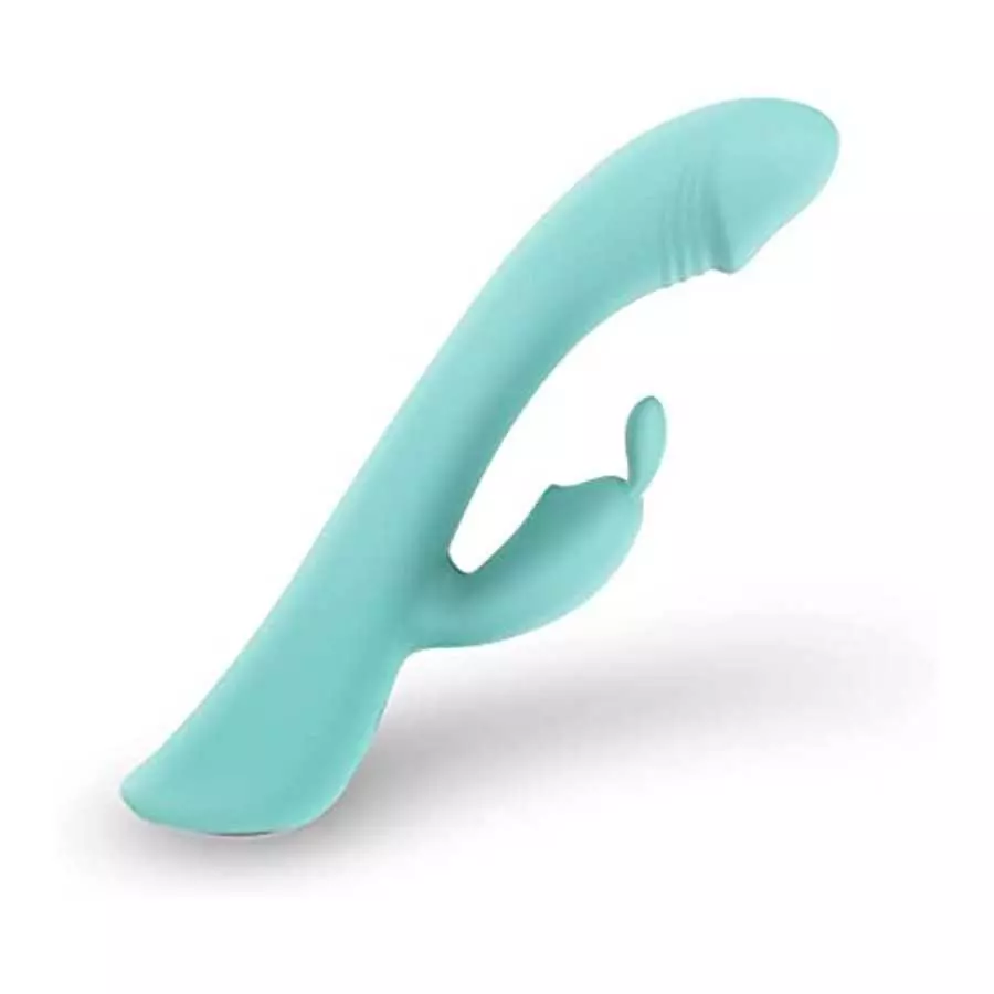 Rabbit Vibrator Dildos for G Spot Clit Stimulation, Dual Stimulator with 9 Vibration Modes, Rechargeable Waterproof, Soft Skin-F