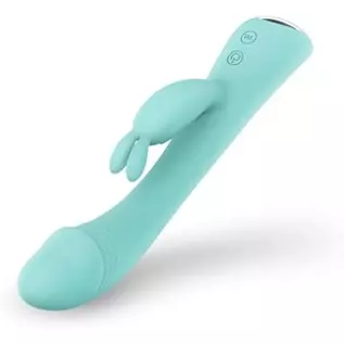 Rabbit Vibrator Dildos for G Spot Clit Stimulation, Dual Stimulator with 9 Vibration Modes, Rechargeable Waterproof, Soft Skin-F Rabbit Vibrator Dildos for G Spot Clit Stimulation, Dual Stimulator with 9 Vibration Modes, Rechargeable Waterproof, Soft Skin-F