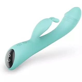 Rabbit Vibrator Dildos for G Spot Clit Stimulation, Dual Stimulator with 9 Vibration Modes, Rechargeable Waterproof, Soft Skin-F Rabbit Vibrator Dildos for G Spot Clit Stimulation, Dual Stimulator with 9 Vibration Modes, Rechargeable Waterproof, Soft Skin-F
