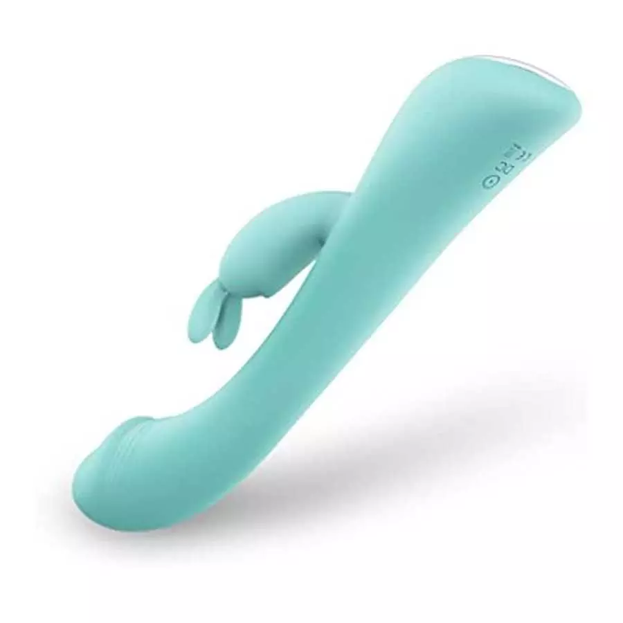 Rabbit Vibrator Dildos for G Spot Clit Stimulation, Dual Stimulator with 9 Vibration Modes, Rechargeable Waterproof, Soft Skin-F