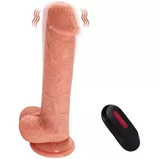 Realistic Ejaculating Dildo Squirting Dildo Vibrator 10 Vibrating 8.5inch Electric Anal Plug with Remote Control G Spot Dildos