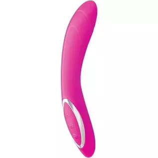 Princess Dynamic Heat Rechargeable Silicone Vibrator with Clitoral Stimulator - Pink