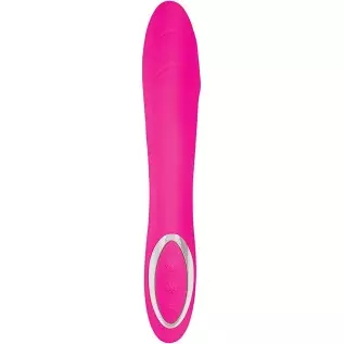 Princess Dynamic Heat Rechargeable Silicone Vibrator with Clitoral Stimulator - Pink