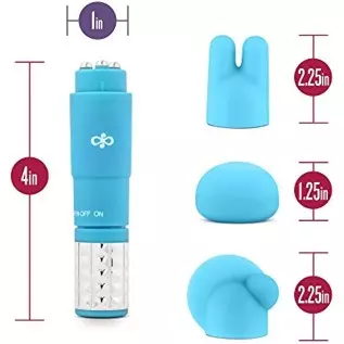 Rose Revitalize Massage Kit - Massager, Clitoral, External Massager Vibrator - 3 Ultrasilk Smooth Puria Silicone Attachments for