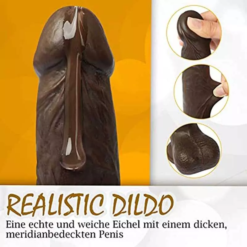 8.6 Inch Thrusting Dildo Vibrator with 5 Rotation 7 Vibrations Vibrating and Heating Sex Toy for Women, Realistic Telescopic Pen