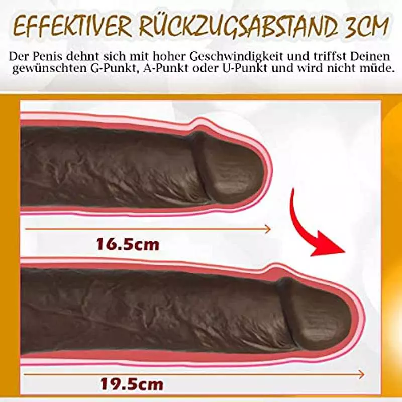 8.6 Inch Thrusting Dildo Vibrator with 5 Rotation 7 Vibrations Vibrating and Heating Sex Toy for Women, Realistic Telescopic Pen