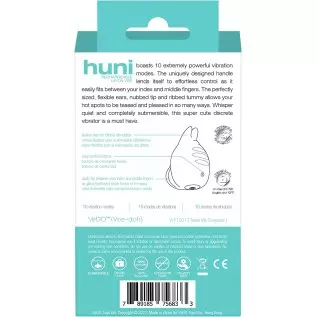 VeDO HUNI Rechargeable Lay-On Clitoral Vibrator Adult Sextoy for Women (Tease Me Turquoise) VeDO HUNI Rechargeable Lay-On Clitoral Vibrator Adult Sextoy for Women (Tease Me Turquoise)