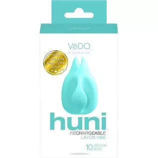 VeDO HUNI Rechargeable Lay-On Clitoral Vibrator Adult Sextoy for Women (Tease Me Turquoise) VeDO HUNI Rechargeable Lay-On Clitoral Vibrator Adult Sextoy for Women (Tease Me Turquoise)