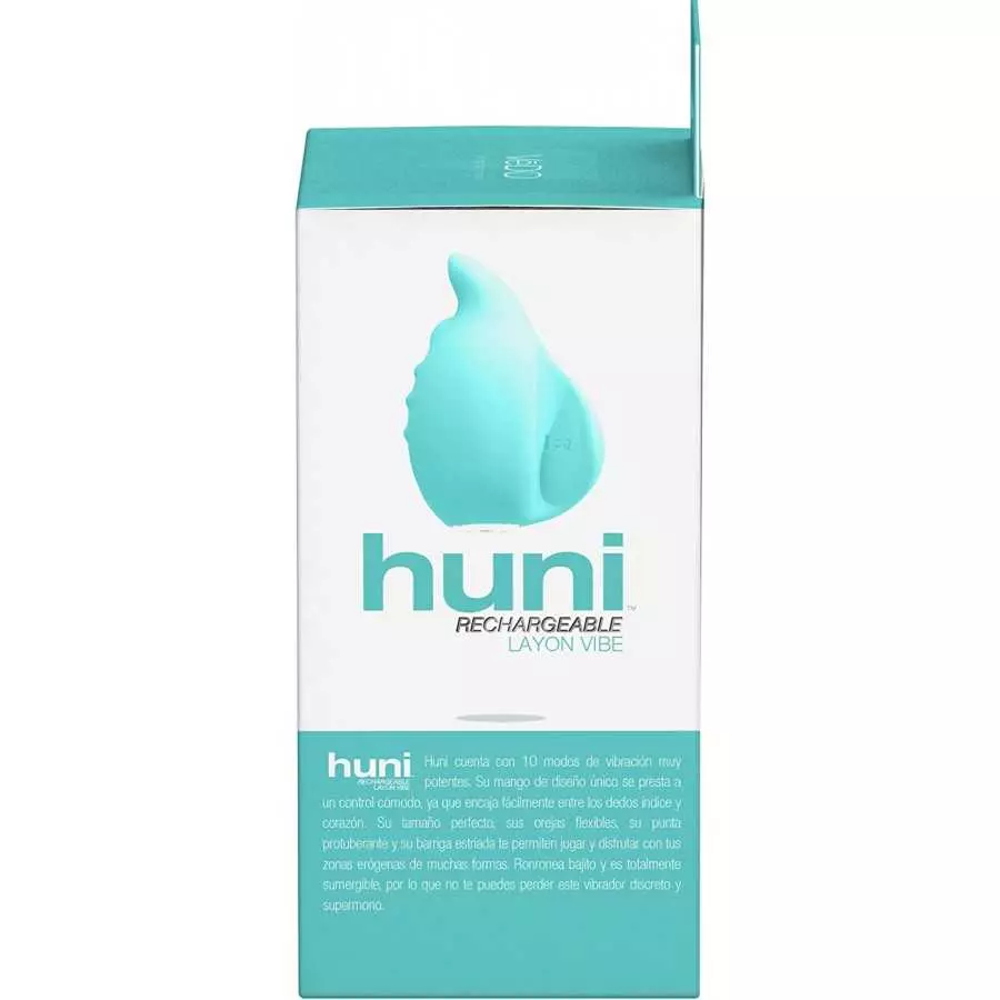 VeDO HUNI Rechargeable Lay-On Clitoral Vibrator Adult Sextoy for Women (Tease Me Turquoise)