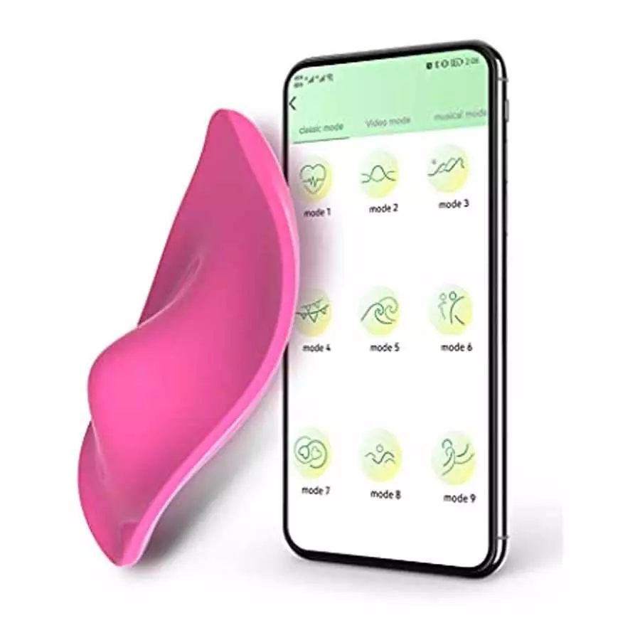 Wearable Vibrator Vibrating Panties with APP Control, Silicone Clitoral Vagina Stimulator Clit Nipple Teaser Adult Toy with 12 V