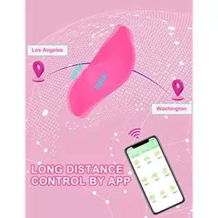 Wearable Vibrator Vibrating Panties with APP Control, Silicone Clitoral Vagina Stimulator Clit Nipple Teaser Adult Toy with 12 V