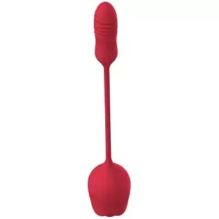 Shibari Rose Toy Vibrator for Women, Tongue-N-Cheek Rechargeable Clitoral G-Spot Nipple Licking Massaging Thrusting Bullet Stimu