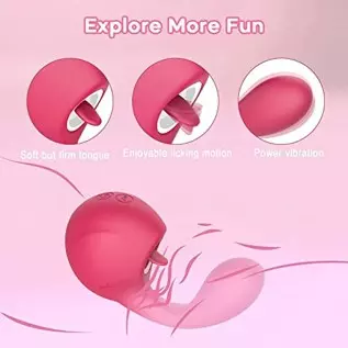 Clitoral Licking G Spot Vibrator for Clit and Vagina Stimulation, Rechargeable Dildo Tongue Vibrator with 3 Licking & 10 Vibrati Clitoral Licking G Spot Vibrator for Clit and Vagina Stimulation, Rechargeable Dildo Tongue Vibrator with 3 Licking & 10 Vibrati