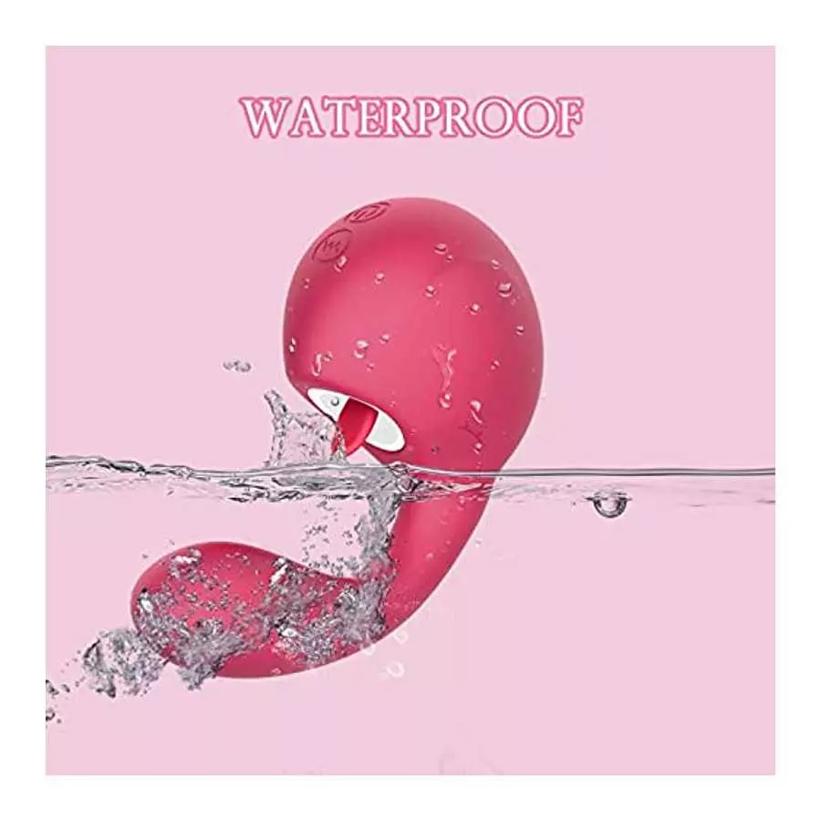 Clitoral Licking G Spot Vibrator for Clit and Vagina Stimulation, Rechargeable Dildo Tongue Vibrator with 3 Licking & 10 Vibrati