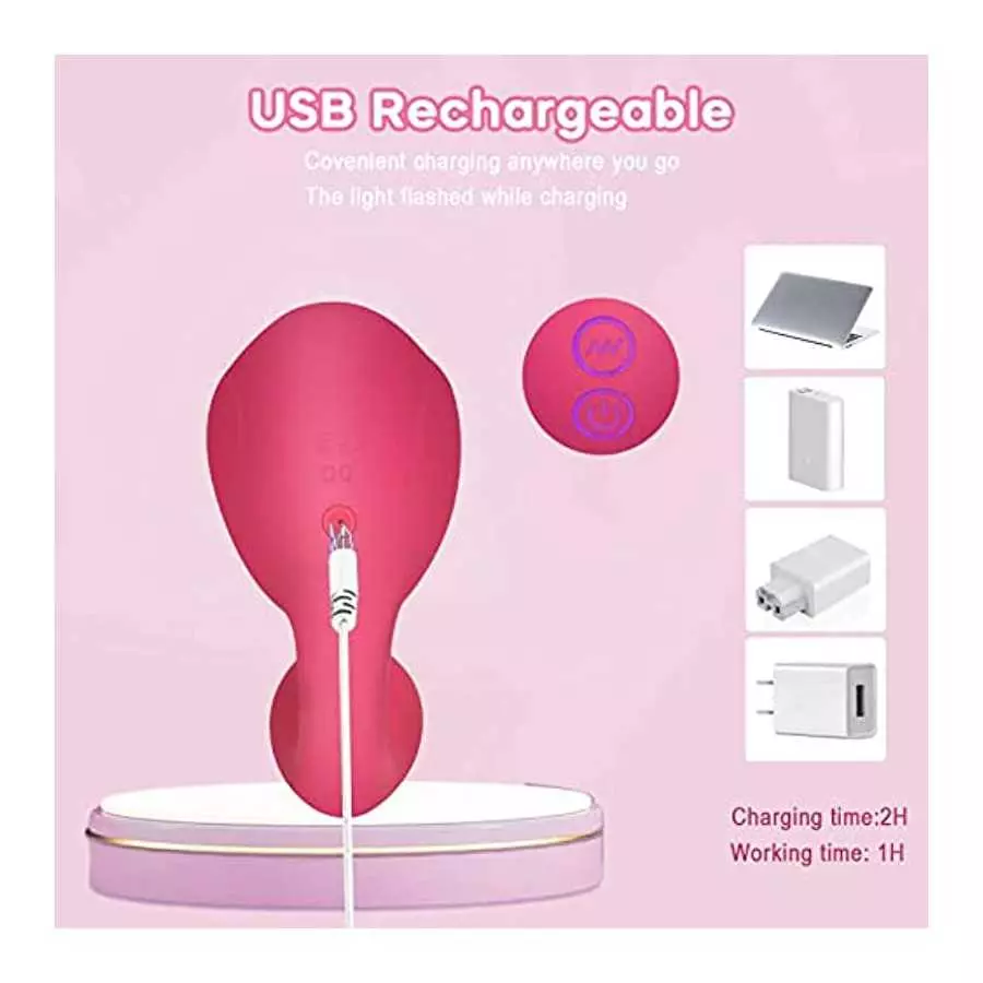 Clitoral Licking G Spot Vibrator for Clit and Vagina Stimulation, Rechargeable Dildo Tongue Vibrator with 3 Licking & 10 Vibrati