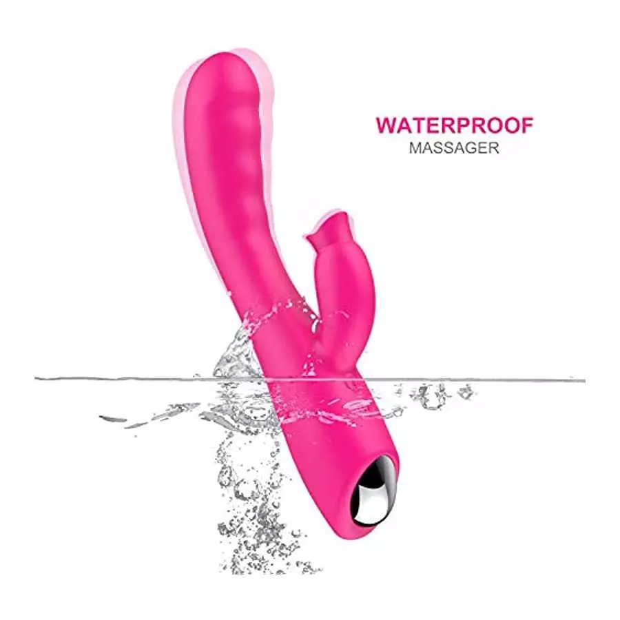 Stimulator for Women Womens Vibrator Sucking Sucker Toy Rose Silent Tongue Cordless Soft Waterproof Dual Motor Pleasure Heating 