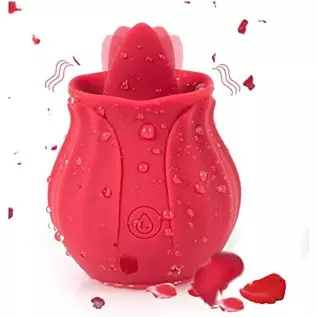 Rose Sex Stimulator for Women - Rose Vibrator Pleasure Rose Sex Toy Clit Licker Adult Sensory Toys Clitoral Stimulator with 10 V