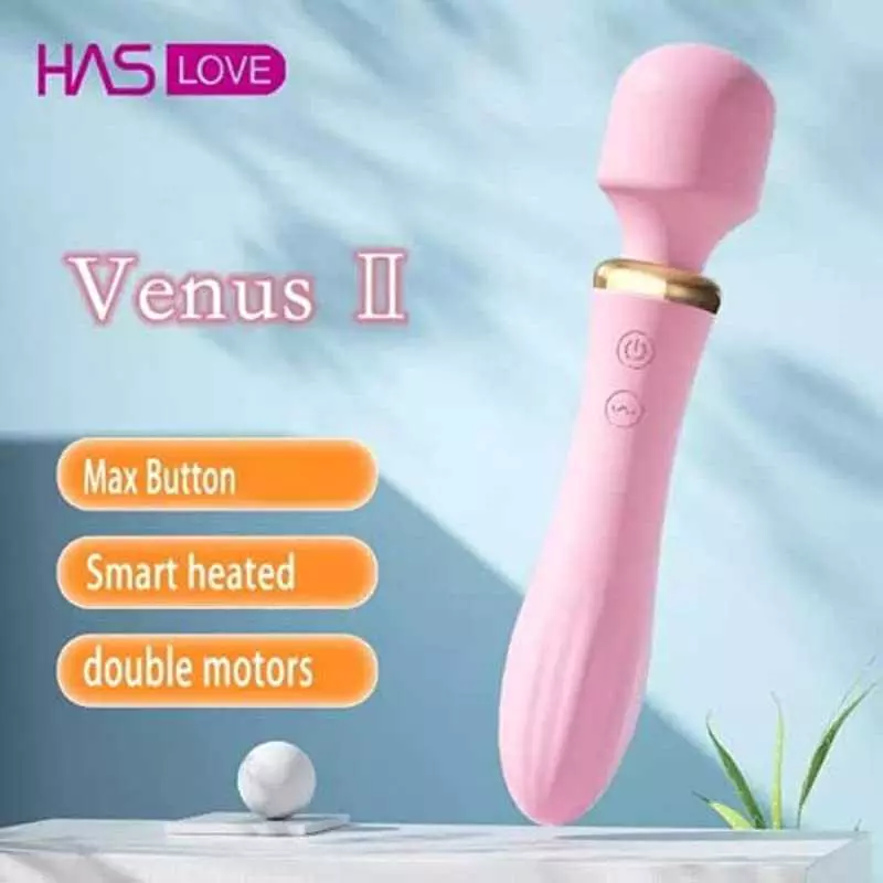 LILO hot Venus Wand Heated Double Heads Dildo Vibrator 10 Modes Adult Vibrator for Women Sex Toys Pink