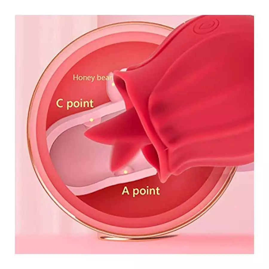 Rose Sex Stimulator for Women - Rose Vibrator Pleasure Rose Sex Toy Clit Licker Adult Sensory Toys Clitoral Stimulator with 10 V