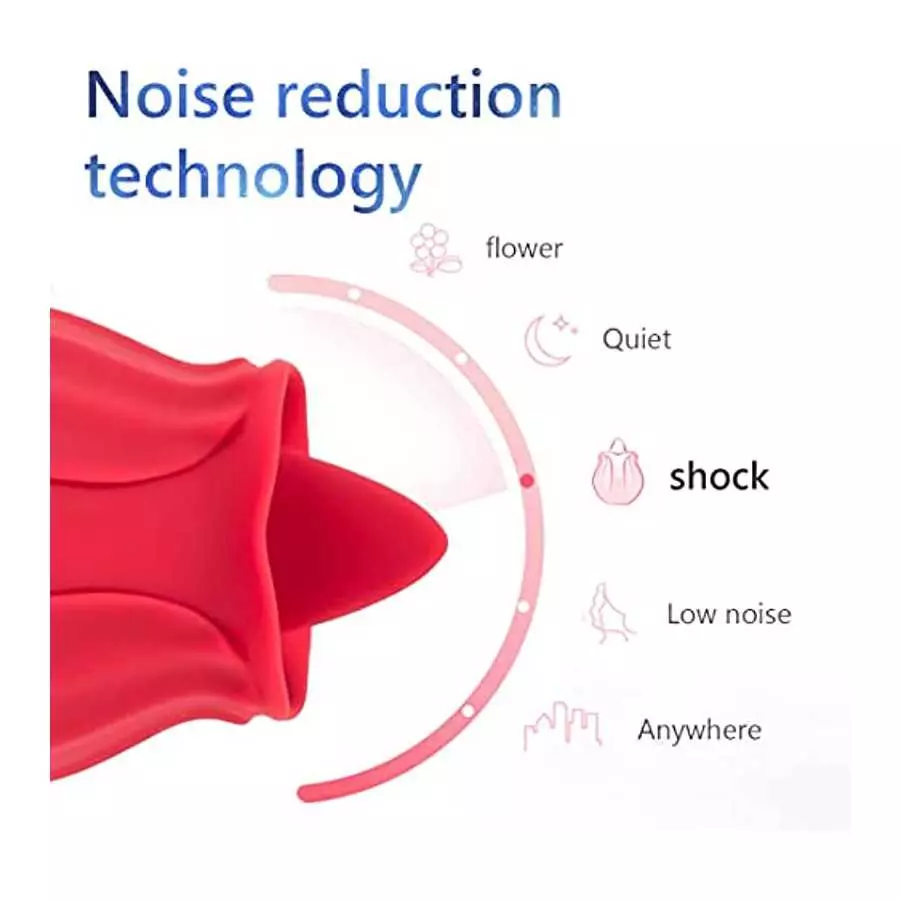 Rose Sex Stimulator for Women - Rose Vibrator Pleasure Rose Sex Toy Clit Licker Adult Sensory Toys Clitoral Stimulator with 10 V