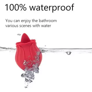 Rose Toy for Women -Rose Sex Toy with Tongue Licking Vibrator for Women G spot Nipple Stimulation, Rechargeable Vibrating Machin