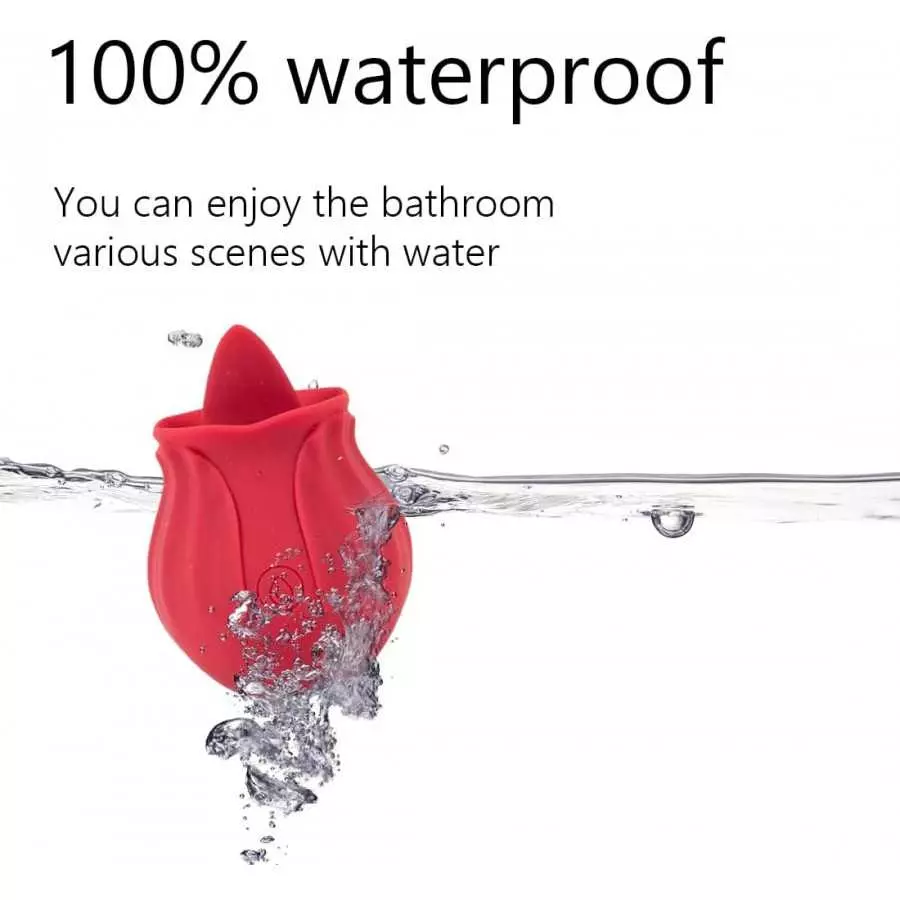 Rose Toy for Women -Rose Sex Toy with Tongue Licking Vibrator for Women G spot Nipple Stimulation, Rechargeable Vibrating Machin